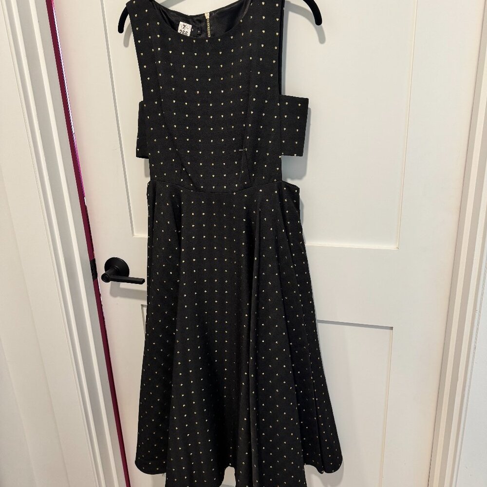 Ted Baker Black Lysanda Cutout Jacquard Dress SZ 3